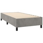 vidaXL Sommier à lattes de lit matelas LED Gris clair 90x200cm Velours