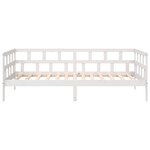 vidaXL Lit de jour sans matelas blanc bois de pin massif 90x190 cm