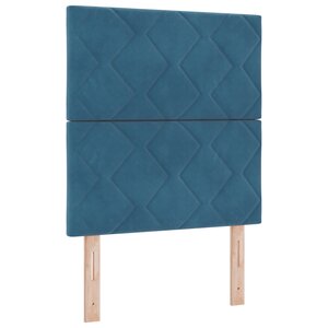 vidaXL Tête de lit à blocs en diamant bleu foncé 80 cm velours