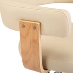 vidaXL Chaises pivotantes à manger lot de 6 crème similicuir