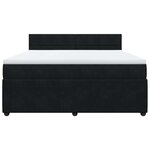 vidaXL Sommier à lattes de lit avec matelas Noir 180x200 cm Velours