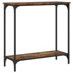 vidaXL Table console chêne fumé 75x30 5x75 cm bois d'ingénierie