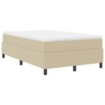 Lit box spring vidaXL Vert clair Gris 120x200 cm Tissu en velours côtelé