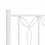 vidaXL Cadre de lit métal avec tête de lit/pied de lit blanc 100x190cm