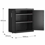 Keter Armoire de rangement basse Detroit XL Noir