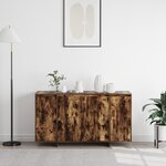 vidaXL Buffet en Chêne Fumé Chêne Fumé Bois 135 x 41 x 75 cm Rangement