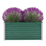 vidaXL Lit surélevé de jardin Acier galvanisé 100x40x45 cm Vert