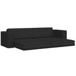 vidaXL Canapé Lit 2-en-1 Noir 245x150x60.5 cm Tissu