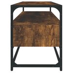 vidaXL Meuble TV chêne fumé 100x35x45 cm bois d'ingénierie