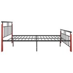 vidaXL Cadre de lit sans matelas métal bois de chêne massif 140x200 cm