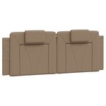 vidaXL Cadre de lit avec tête de lit Cappuccino 140x190 cm Similicuir