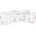 vidaXL Meuble TV 105x33x46 cm Bois massif de manguier