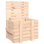 vidaXL Boîte de rangement 58x40 5x42 cm Bois massif de pin