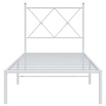 vidaXL Cadre de lit métal sans matelas avec tête de lit blanc 80x200cm