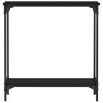 vidaXL Table console noir 75x22 5x75 cm bois d'ingénierie