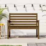 vidaXL Banc de jardin marron miel 109x48x91 5 cm bois de pin massif