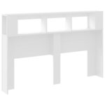 vidaXL Tête de lit à LED blanc 160x18 5x103 5 cm bois d'ingénierie