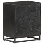 vidaXL Table de chevet Noir 40x30x50 cm Bois d'acacia et de manguier