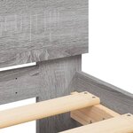 vidaXL Cadre de lit avec tête de lit sonoma gris 180x200 cm
