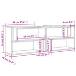vidaXL Meuble TV Gris brillant 149x30x52 cm Bois d'ingénierie