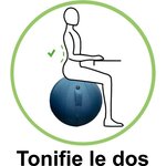 Ballon d'assise ergonomique ALBA move HOP bleu