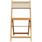 vidaXL Ensemble de bistro 3 Pièces beige résine tressée et bois massif