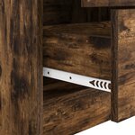 vidaXL Bureau avec rangement Chêne fumé Bois d'ingénierie