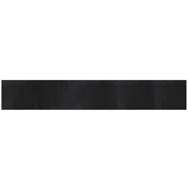 vidaXL Tapis rectangulaire noir 80x500 cm bambou