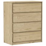vidaXL Commode SAUDA chêne 76 5x39x91 cm bois de pin massif