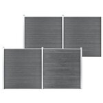 vidaXL Clôture de jardin WPC 699x186 cm Gris