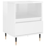 vidaXL Tables de chevet 2 Pièces blanc brillant 40x35x50 cm