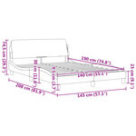 vidaXL Cadre de lit sans matelas blanc 140x190 cm similicuir