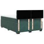 vidaXL Sommier à lattes de lit et matelas Vert foncé 140x200cm Velours