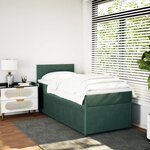 vidaXL Sommier à lattes de lit avec matelas Vert foncé 100x200 cm