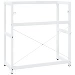 vidaXL Cadre de lavabo de salle de bain Blanc 79x38x83 cm Fer
