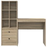 vidaXL Bureau Avec Rangement Chêne Sonoma Bois d'Ingénierie