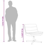 vidaXL Chaise Pivotante Noire Cuir Synthétique avec Base en Métal Moyenne