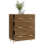 vidaXL Buffet Chêne marron 70x34x90 cm Bois d'ingénierie