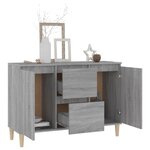 vidaXL Buffet Sonoma gris 101x35x70 cm Bois d'ingénierie