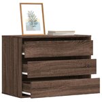 vidaXL Commode d'angle chêne marron 80x41x58 cm bois d'ingénierie
