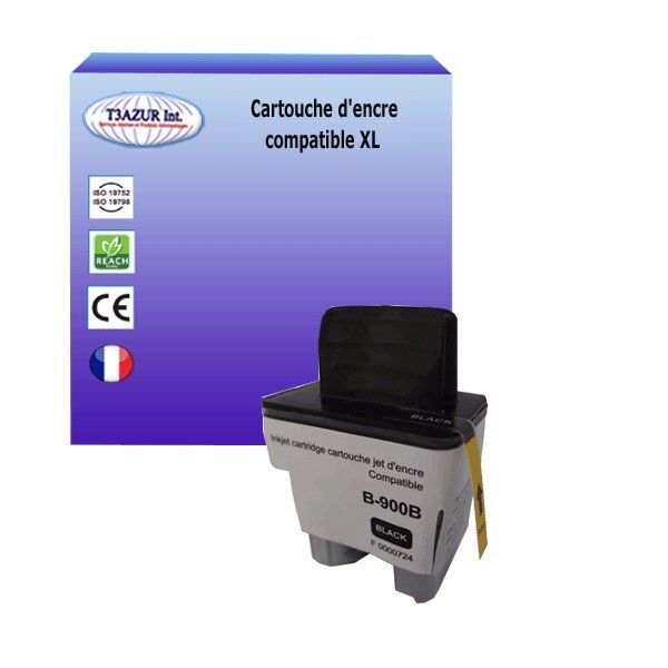 T3AZUR- Cartouche compatible avec Brother LC900 Noire pour Brother MFC-5840CN  MFC-610CLN  MFC-610CLWN  MFC-615CL