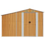 vidaXL Abri de jardin marron clair 277x279x179 cm acier galvanisé