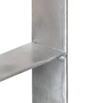 vidaXL Piquets de clôture 6 Pièces Argenté 9x6x60 cm Acier galvanisé
