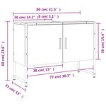 vidaXL Armoire lavabo de salle de bain chêne fumé bois d'ingénierie