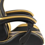 vidaXL Fauteuil de jeux vidéo Noir et doré Similicuir