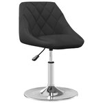 Vidaxl chaises pivotantes de salle à manger 2 pcs noir velours