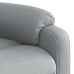 vidaXL Fauteuil inclinable électrique Gris clair Tissu