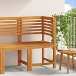 Chaise d'angle de jardin vidaXL en bois massif d'acacia