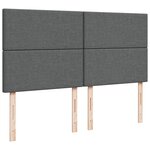 vidaXL Sommier à lattes de lit avec matelas Gris foncé 180x200cm Tissu