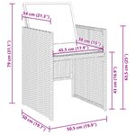 vidaXL Ensemble de salle à manger de jardin 5 pièces avec coussins en poly rattan noir
